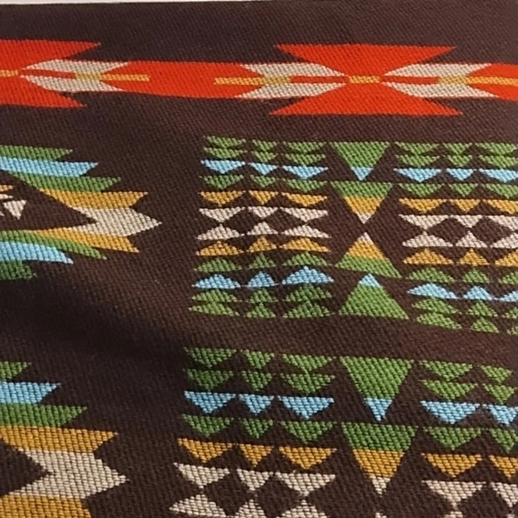 Southwestern Large Soft Fringed Scarf Wrap Approximately 27"X64" - Picture 7 of 10